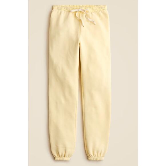 J.Crew Heritage Fleece Jogger Sweatpants Womens S Sunflower Sands Elastic Waist - Picture 1 of 7